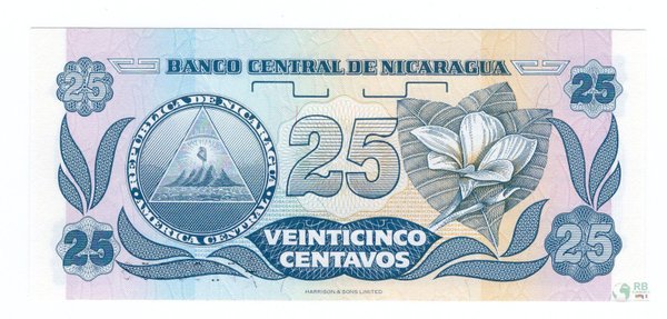 Nicaragua Pick 170a - 25 Centavos (1)