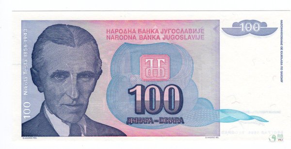 Jugoslawien Pick 139a - 100 Dinara (1)