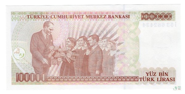 Türkei Pick 206 - 100000 Lira (1)
