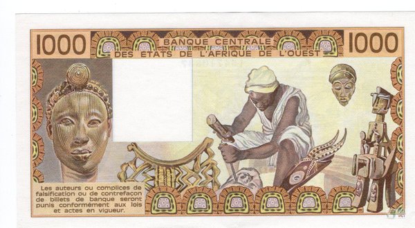 Westafrikanische Staaten Pick 307Kb - 1000 Francs (Senegal) (3+)