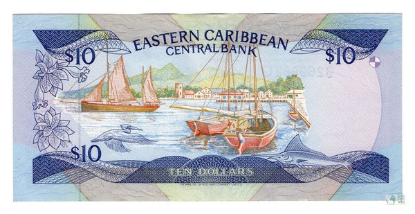 Ostkaribische Staaten Pick 23g - 10 Dollar Grenada (3)
