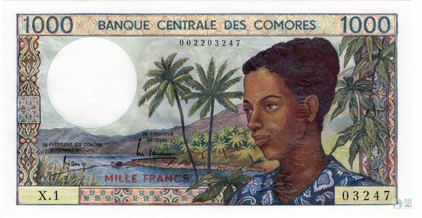 Komoren Pick 11a - 1000 Francs (1)