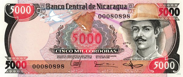 Nicaragua Pick 146 - 5000 Cordobas (1)