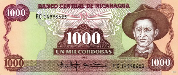 Nicaragua Pick 156b - 1000 Cordobas (1)
