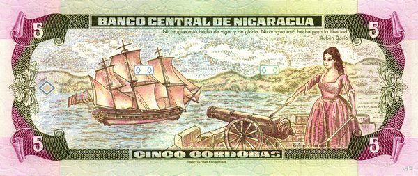 Nicaragua Pick 180 - 5 Cordobas (1)