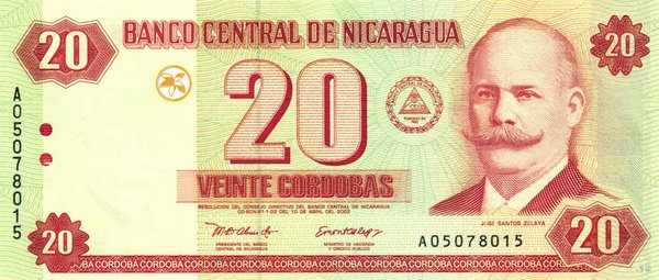 Nicaragua Pick 192 - 20 Cordobas (1)