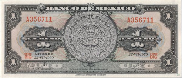 Mexiko Pick 59l - 1 Peso (1)