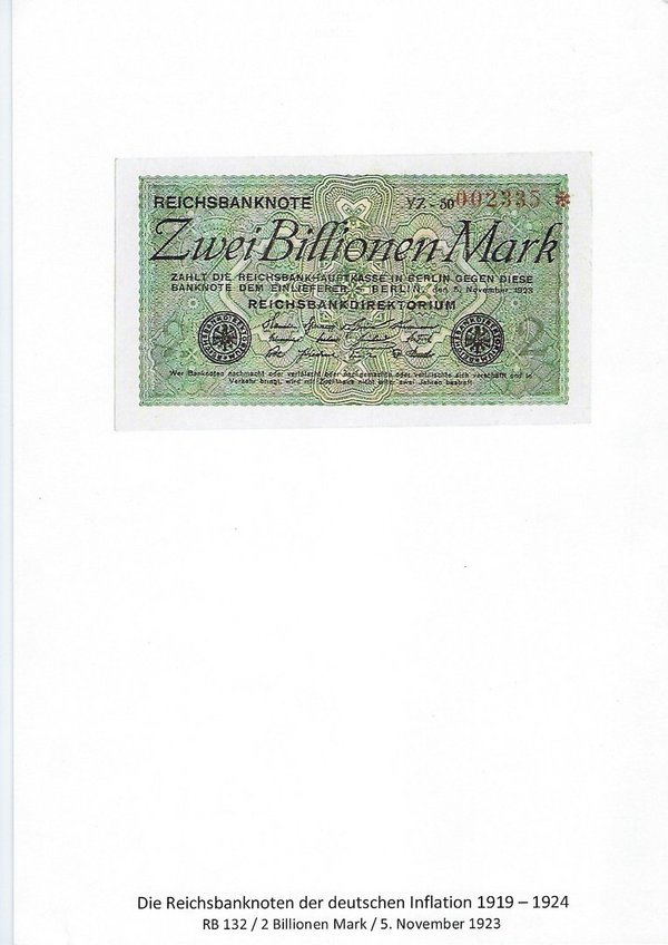 Thomas Roßberg - Die Reichsbanknoten der deutschen Inflation 1919 - 1924 Eine Studie  des RB 132
