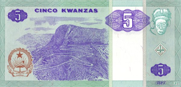 Angola Pick 144b - 5 Kwanzas (1)