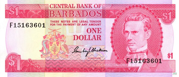 Barbados Pick 29 - 1 Dollar (1)