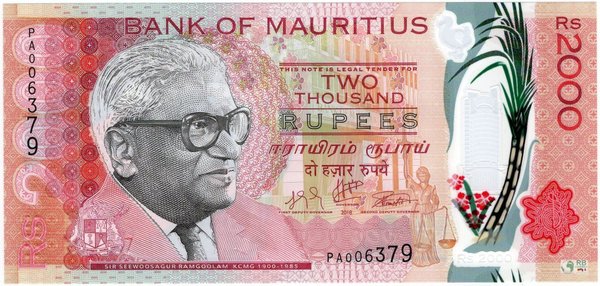 Mauritius Pick-Neu - 2000 Rupees Polymer (1)