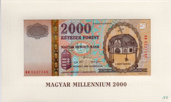 Ungarn Pick 186a - 2000 Forint Folder (1)