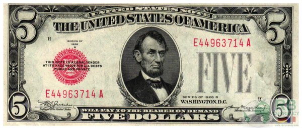 USA - FR1527 5 Dollar United States Note 1928B VF (3)