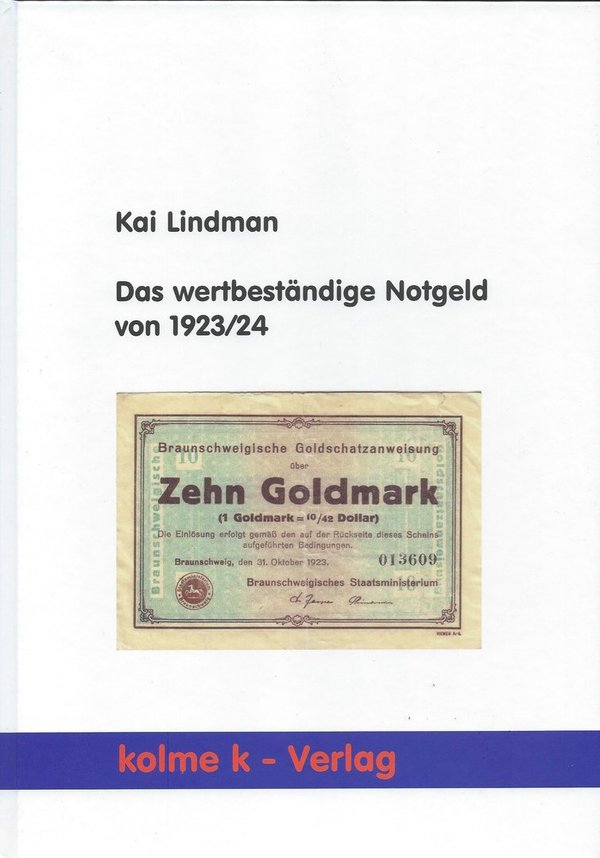 Literatur: Wertbeständiges Notgeld von 1923/24, Kai Lindman, 2008